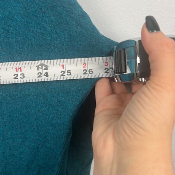 Lou & Grey oversized large teal cowl neck lightweight tunic sweater - Picture 6 of 8